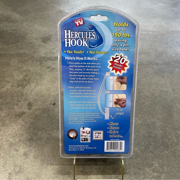 Hercules Hook 20 Pack w Laser Marker As Seen On TV New Sealed NOS - Picture 4 of 6